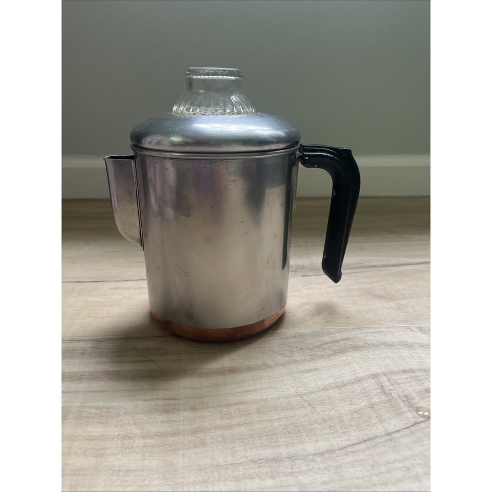 Vintage Revere Ware 1801 Pre-1968 Coffee Pot Percolator Copper Bottom VTG